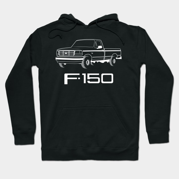 1992-1996 F150 White Print Hoodie by The OBS Apparel